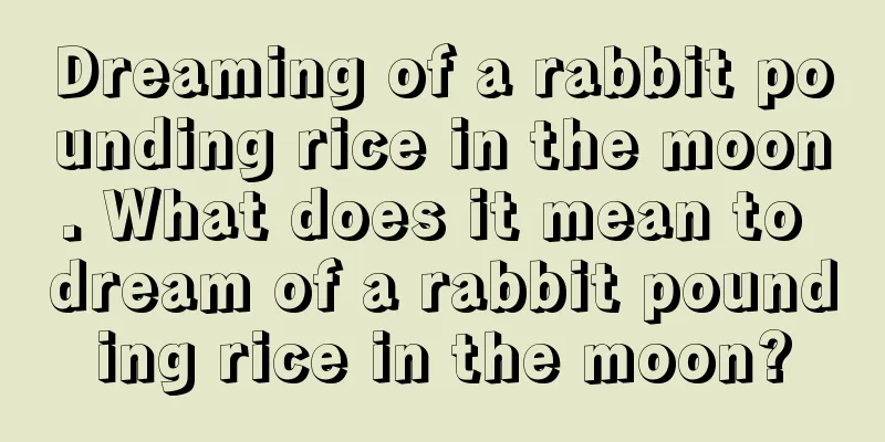 Dreaming of a rabbit pounding rice in the moon. What does it mean to dream of a rabbit pounding rice in the moon?