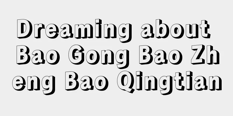 Dreaming about Bao Gong Bao Zheng Bao Qingtian