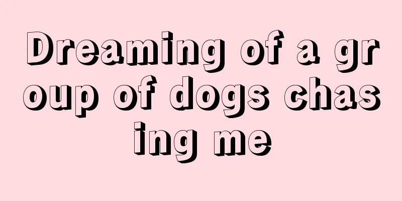 Dreaming of a group of dogs chasing me