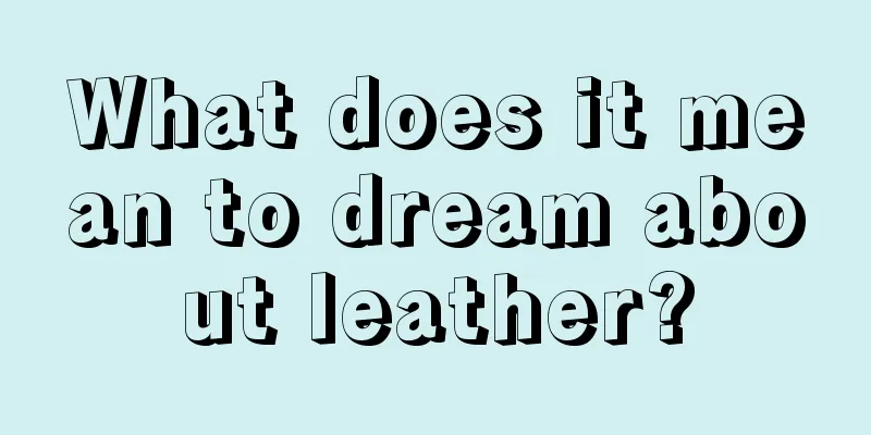 What does it mean to dream about leather?