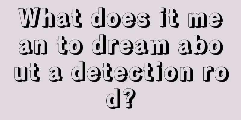 What does it mean to dream about a detection rod?