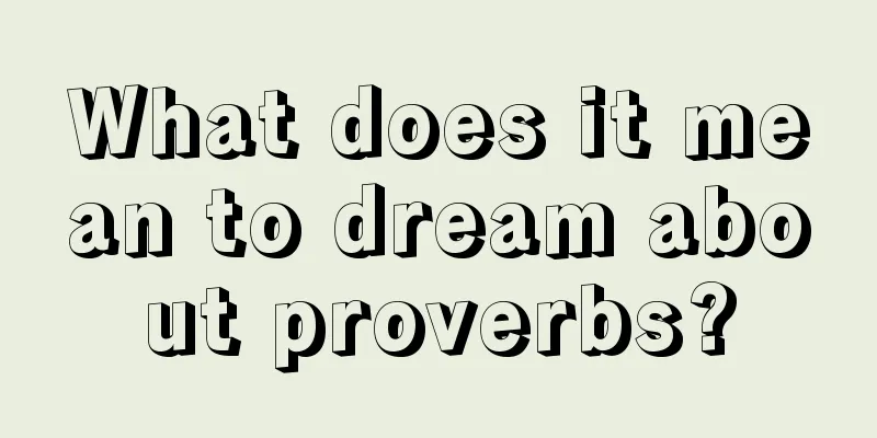 What does it mean to dream about proverbs?