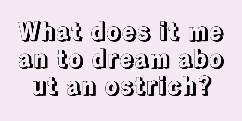 What does it mean to dream about an ostrich?