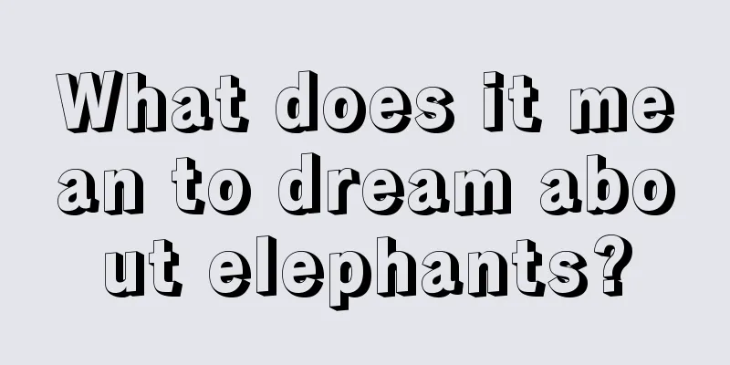 What does it mean to dream about elephants?