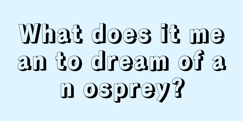 What does it mean to dream of an osprey?