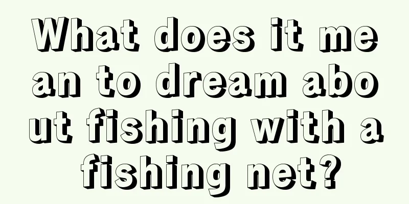 What does it mean to dream about fishing with a fishing net?