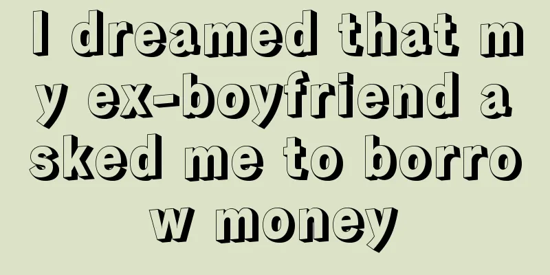 I dreamed that my ex-boyfriend asked me to borrow money