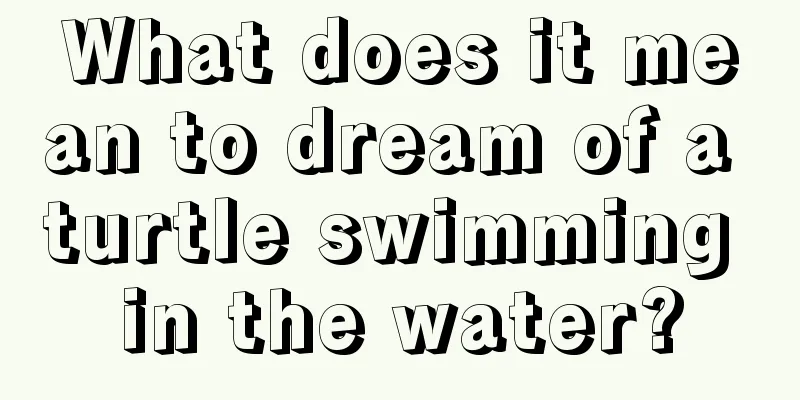 What does it mean to dream of a turtle swimming in the water?