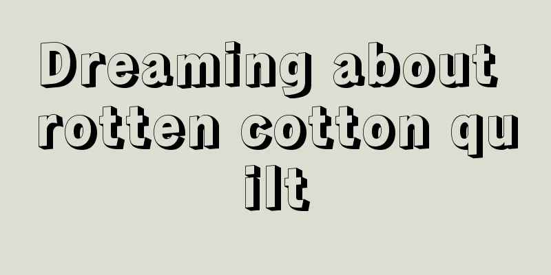 Dreaming about rotten cotton quilt