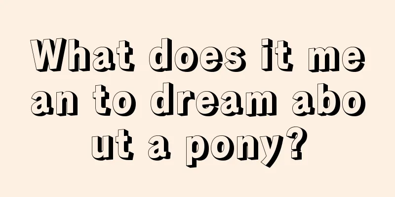 What does it mean to dream about a pony?