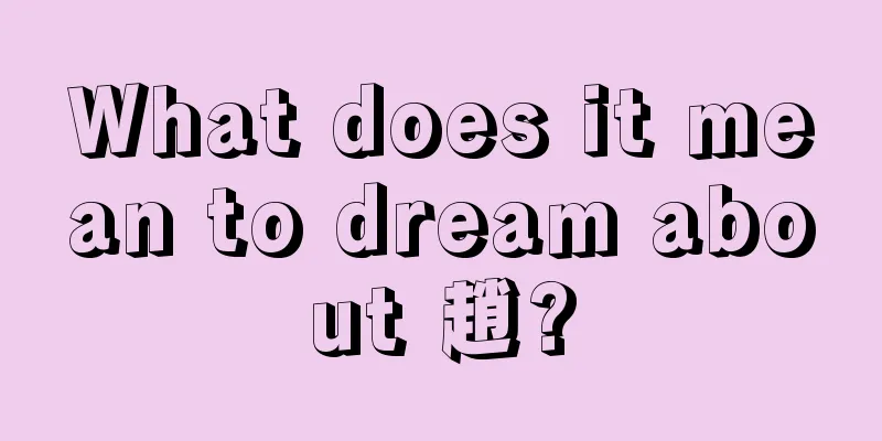 What does it mean to dream about 趙?