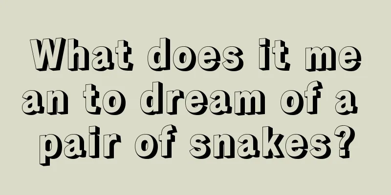 What does it mean to dream of a pair of snakes?