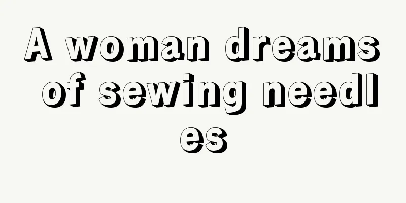 A woman dreams of sewing needles