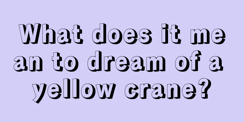 What does it mean to dream of a yellow crane?