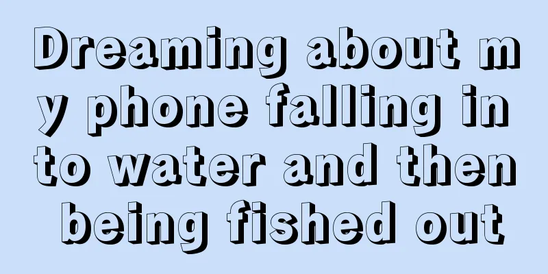 Dreaming about my phone falling into water and then being fished out