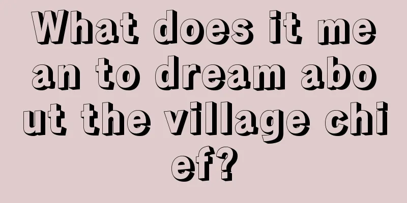 What does it mean to dream about the village chief?