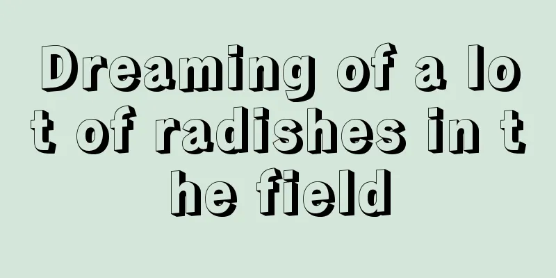 Dreaming of a lot of radishes in the field