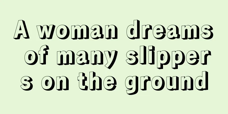 A woman dreams of many slippers on the ground