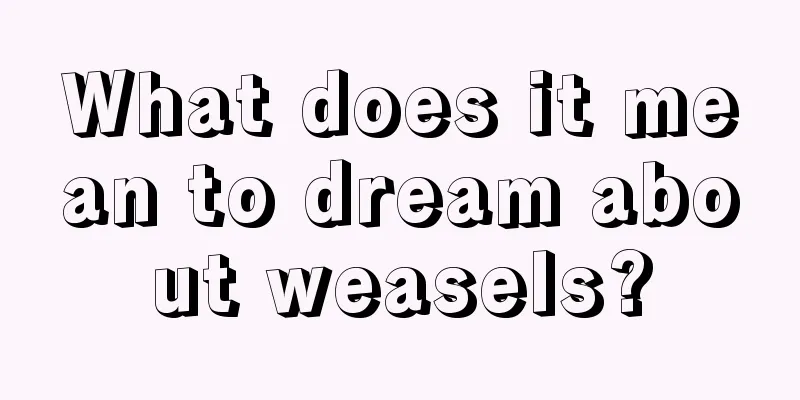 What does it mean to dream about weasels?