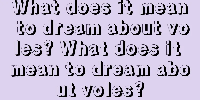 What does it mean to dream about voles? What does it mean to dream about voles?