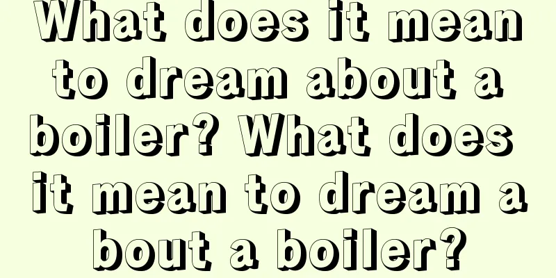 What does it mean to dream about a boiler? What does it mean to dream about a boiler?