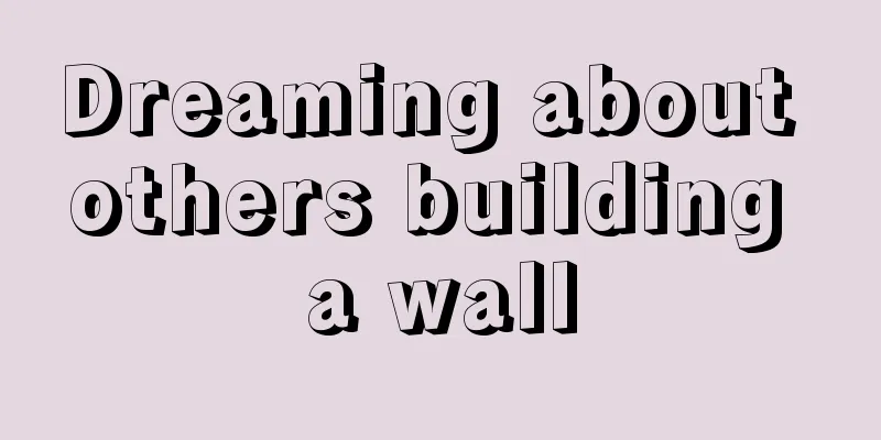 Dreaming about others building a wall