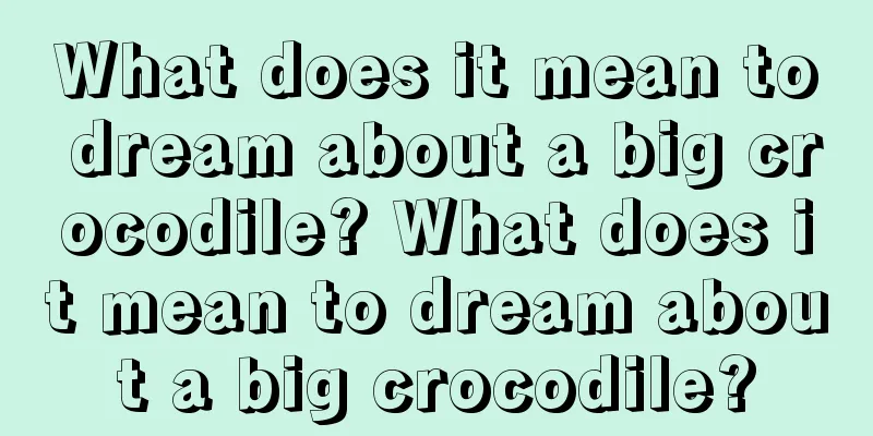 What does it mean to dream about a big crocodile? What does it mean to dream about a big crocodile?