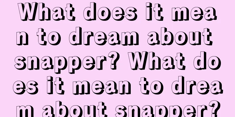 What does it mean to dream about snapper? What does it mean to dream about snapper?