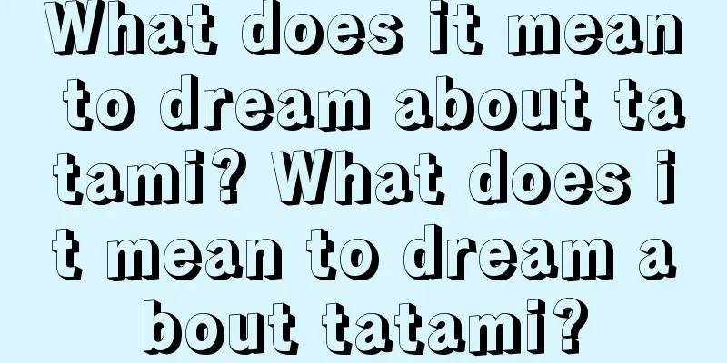 What does it mean to dream about tatami? What does it mean to dream about tatami?