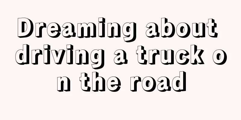 Dreaming about driving a truck on the road