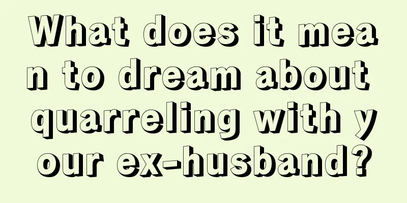 What does it mean to dream about quarreling with your ex-husband?