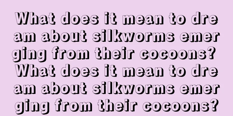 What does it mean to dream about silkworms emerging from their cocoons? What does it mean to dream about silkworms emerging from their cocoons?