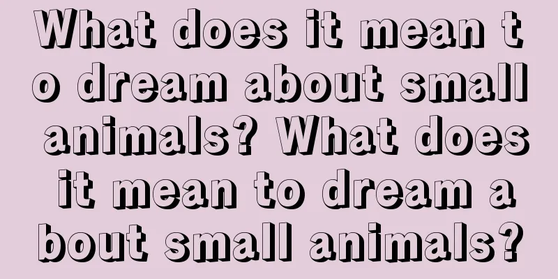 What does it mean to dream about small animals? What does it mean to dream about small animals?