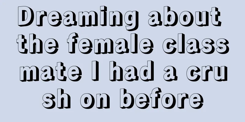 Dreaming about the female classmate I had a crush on before