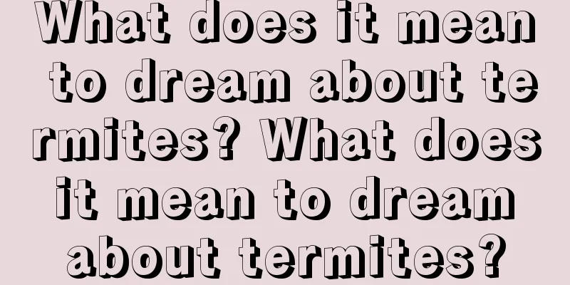 What does it mean to dream about termites? What does it mean to dream about termites?