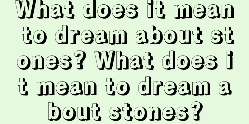 What does it mean to dream about stones? What does it mean to dream about stones?