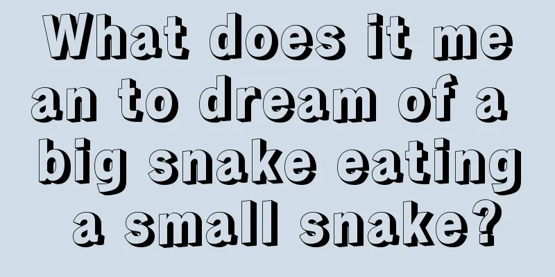 What does it mean to dream of a big snake eating a small snake?