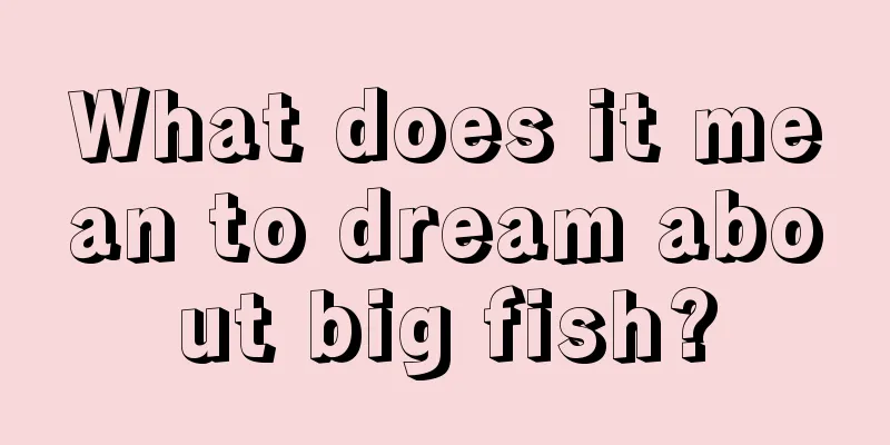 What does it mean to dream about big fish?