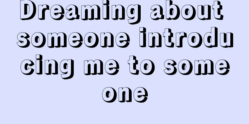 Dreaming about someone introducing me to someone