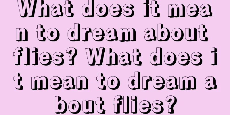 What does it mean to dream about flies? What does it mean to dream about flies?