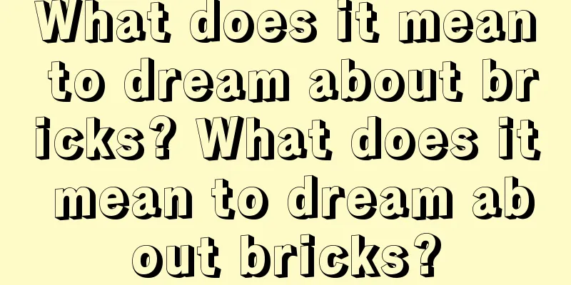 What does it mean to dream about bricks? What does it mean to dream about bricks?