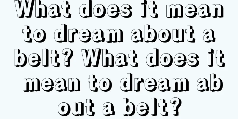 What does it mean to dream about a belt? What does it mean to dream about a belt?