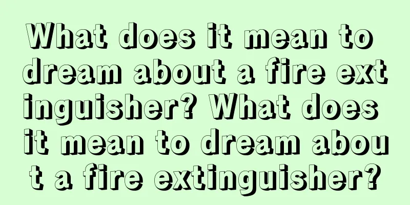 What does it mean to dream about a fire extinguisher? What does it mean to dream about a fire extinguisher?