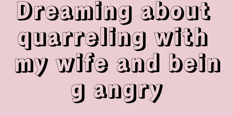 Dreaming about quarreling with my wife and being angry