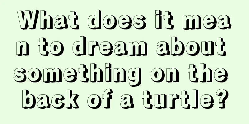 What does it mean to dream about something on the back of a turtle?