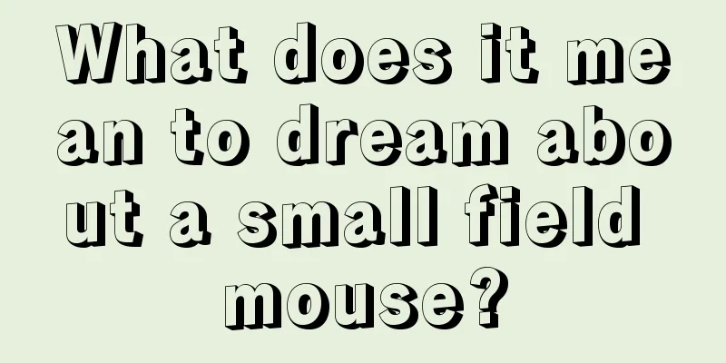 What does it mean to dream about a small field mouse?