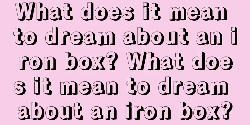 What does it mean to dream about an iron box? What does it mean to dream about an iron box?