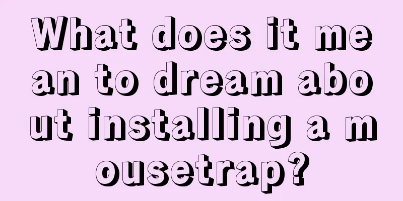 What does it mean to dream about installing a mousetrap?