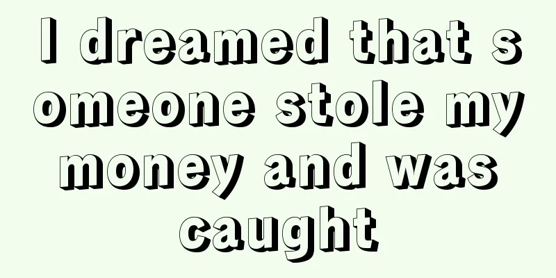 I dreamed that someone stole my money and was caught