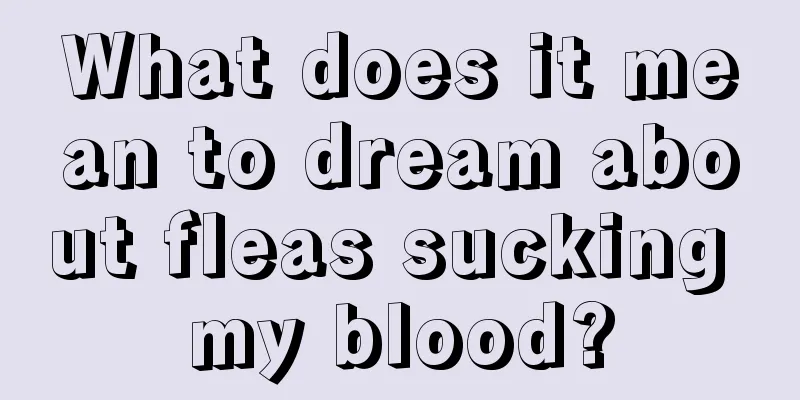 What does it mean to dream about fleas sucking my blood?